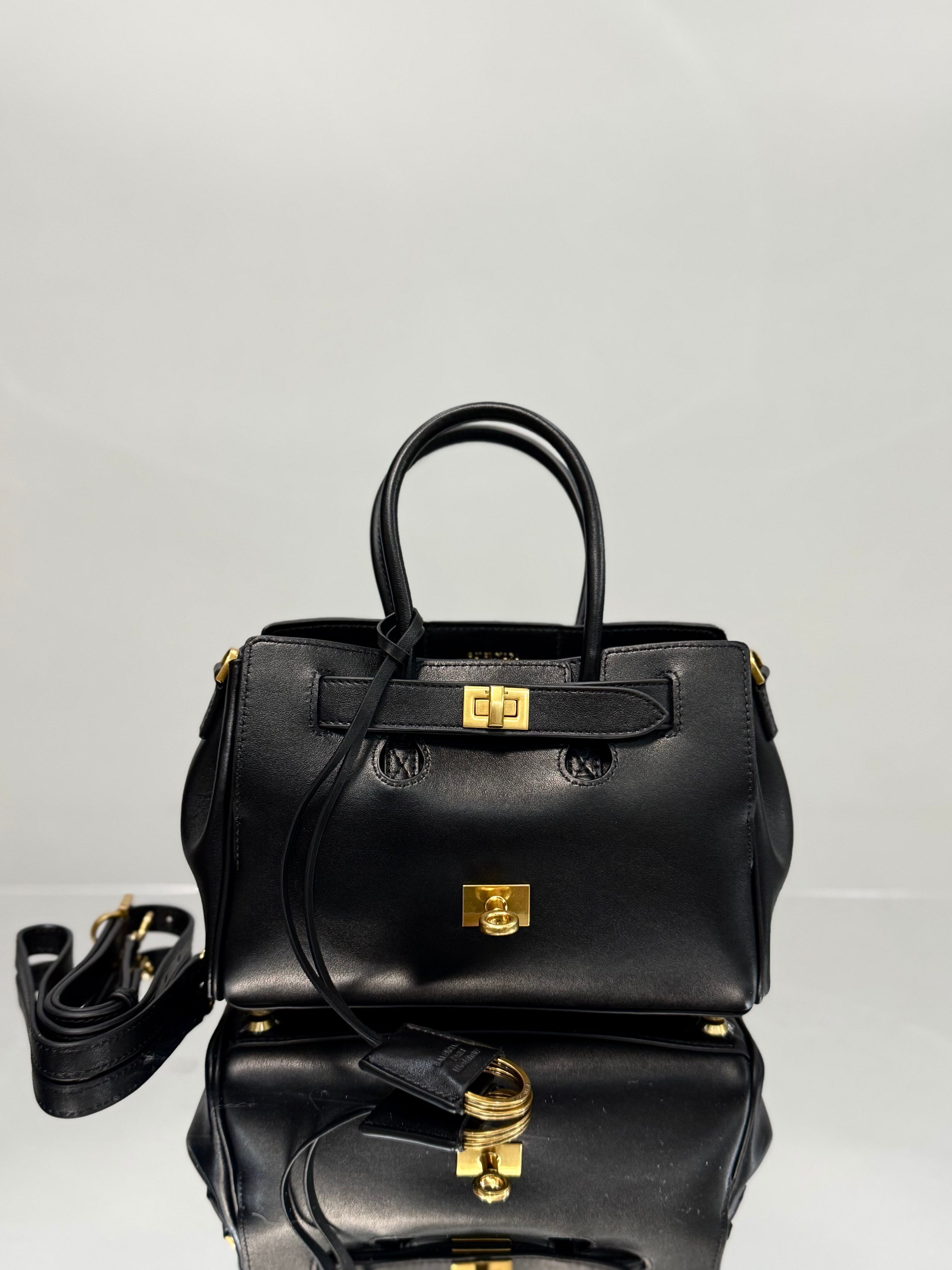 Balenciaga 발렌시아가 Bel Air 미니 블랙 골드 토트백 6