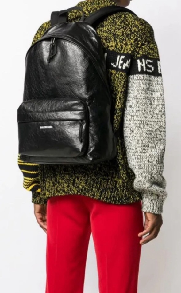 Balenciaga 발렌시아가 Explorer 시리즈 블랙 오일드 레더 백팩 8