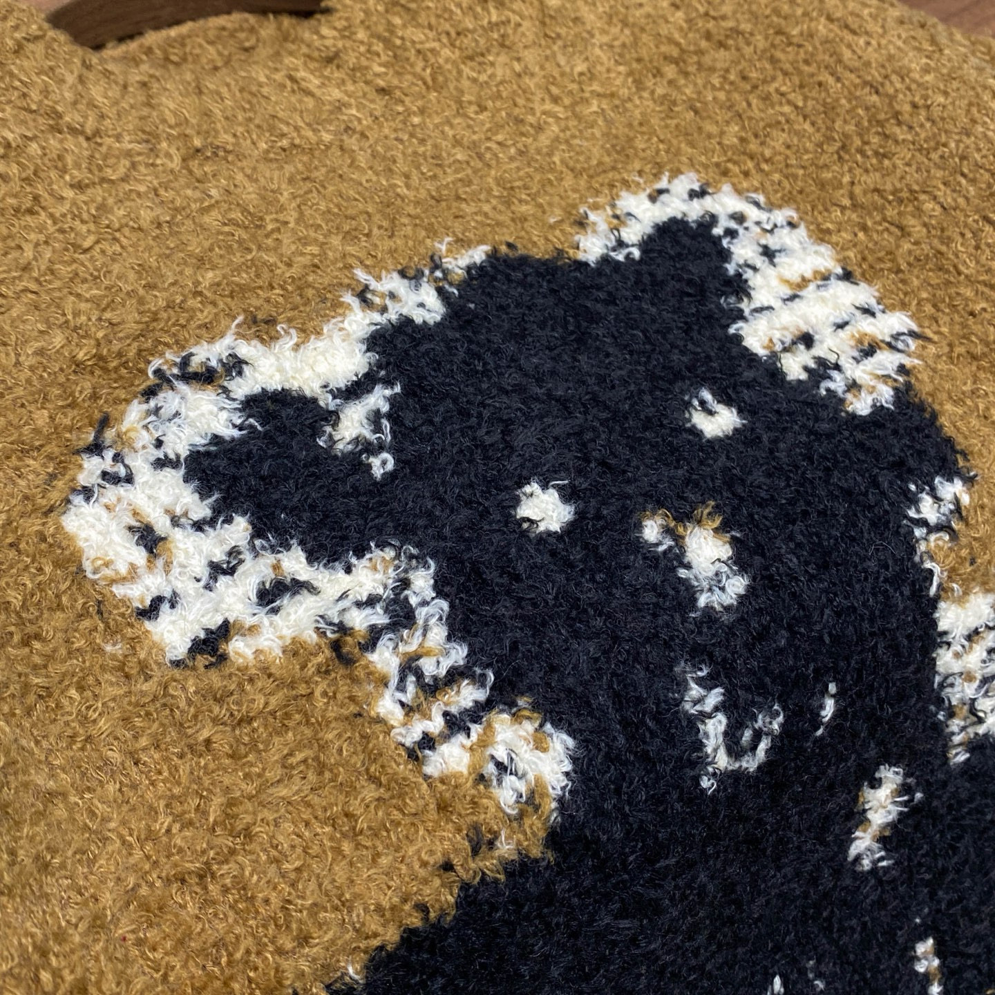 Acne Studios 여성 테디베어 자카드 라운드넥 울 니트 스웨터 20