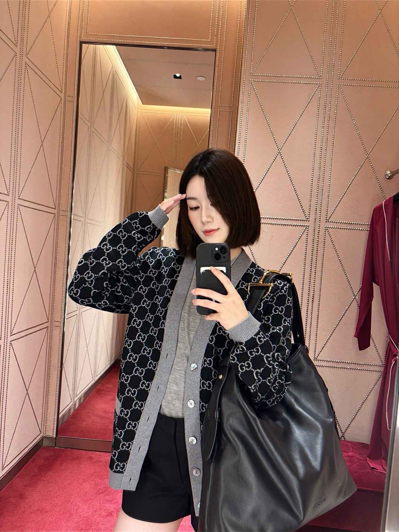 Gucci 구찌 GG 로고 리버서블 울 가디건 1