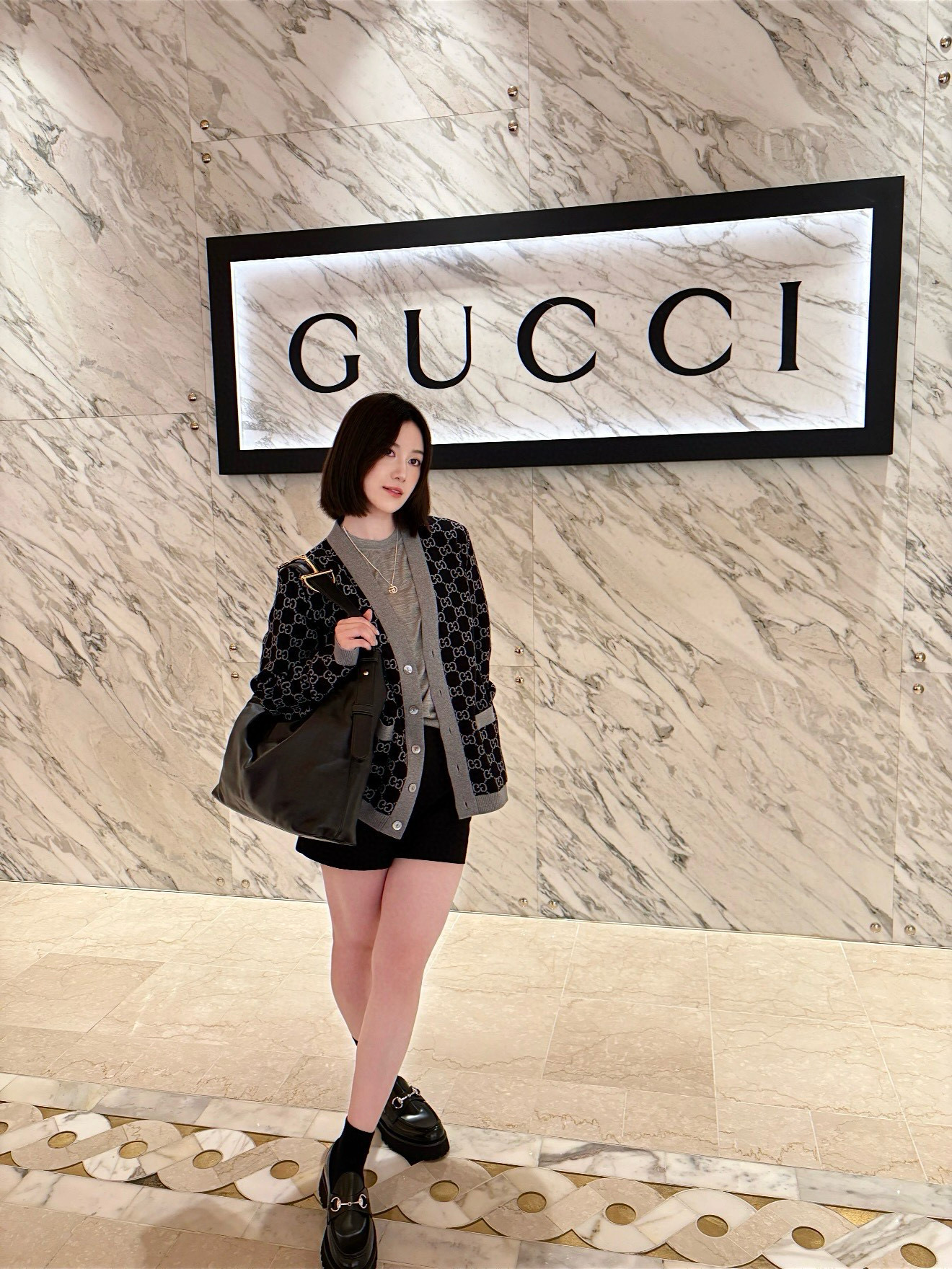 Gucci 구찌 GG 로고 리버서블 울 가디건 8