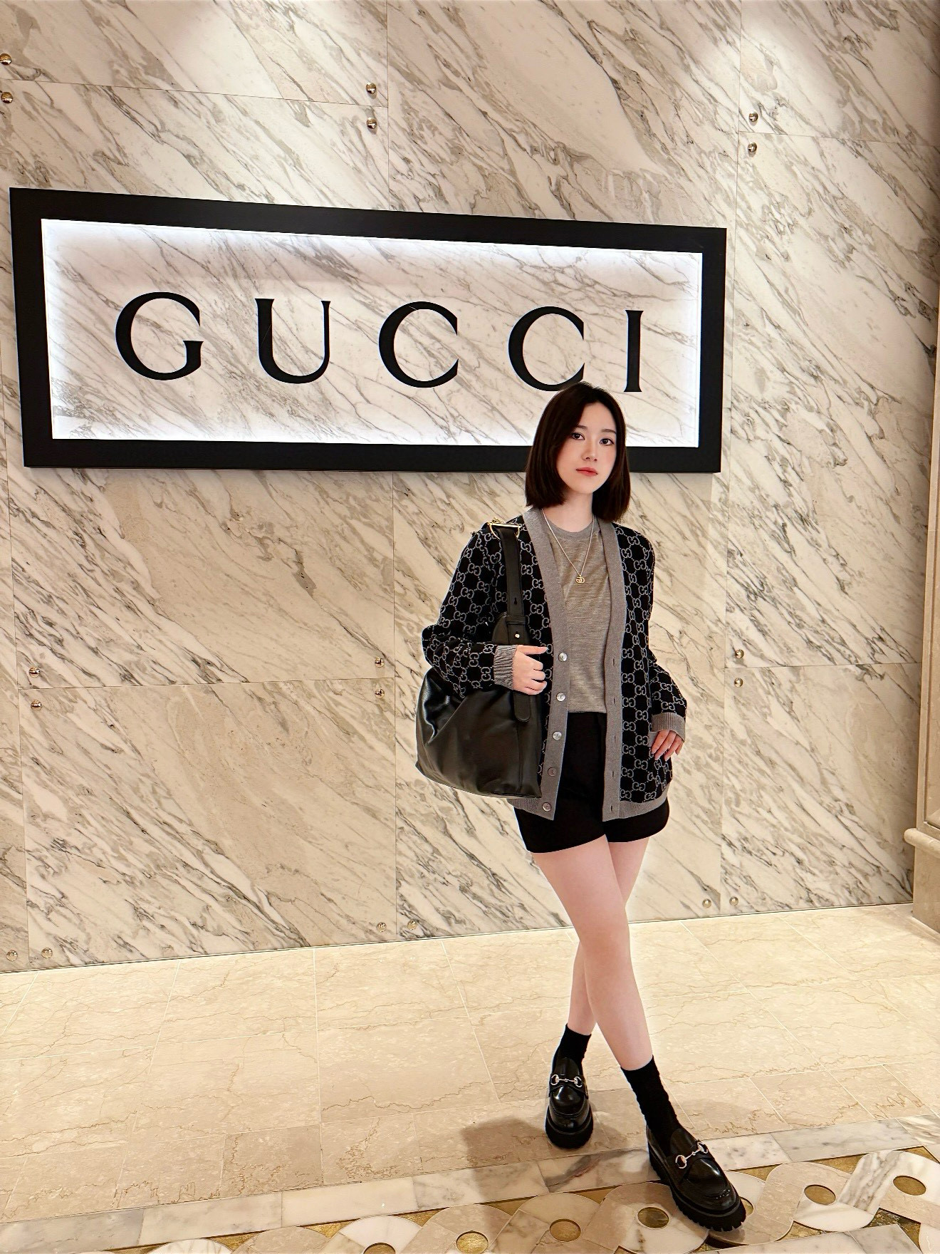 Gucci 구찌 GG 로고 리버서블 울 가디건 9