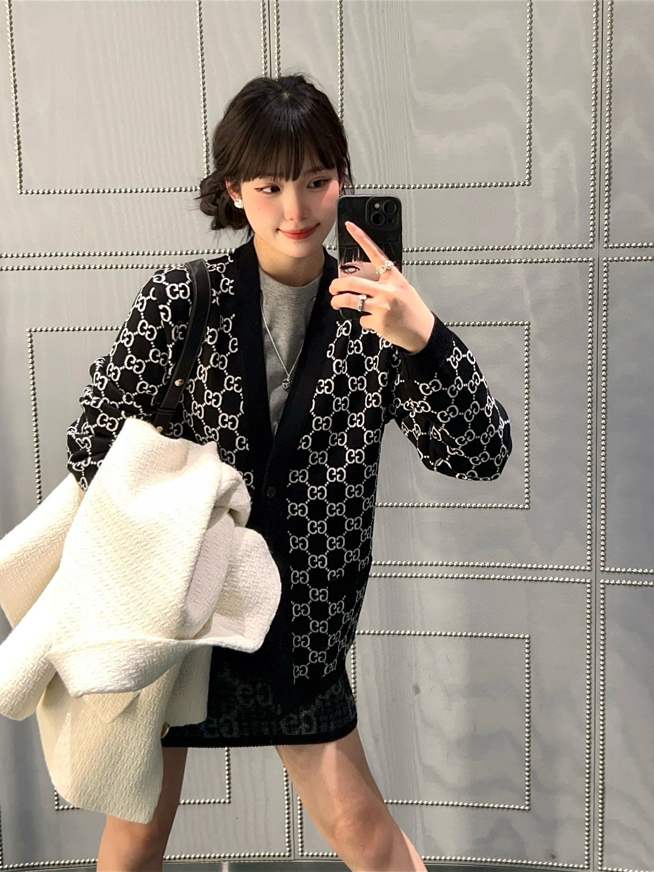 Gucci 구찌 GG 로고 자카드 가디건 2