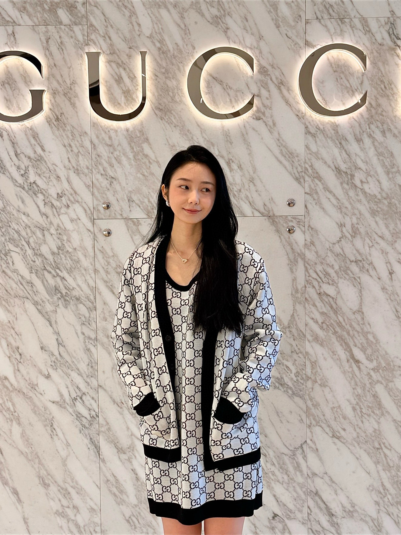 Gucci 구찌 GG 로고 자카드 가디건 7