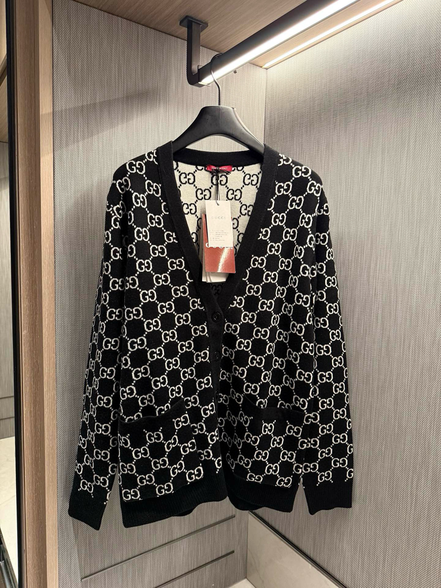 Gucci 구찌 GG 로고 자카드 가디건 21