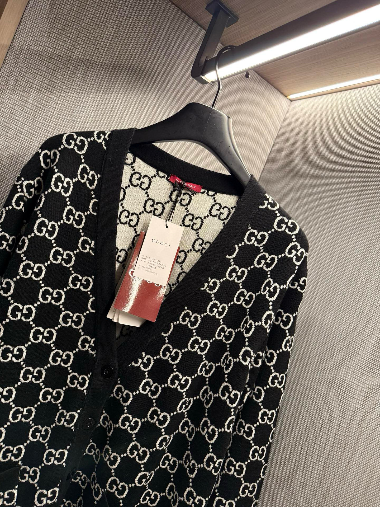 Gucci 구찌 GG 로고 자카드 가디건 22