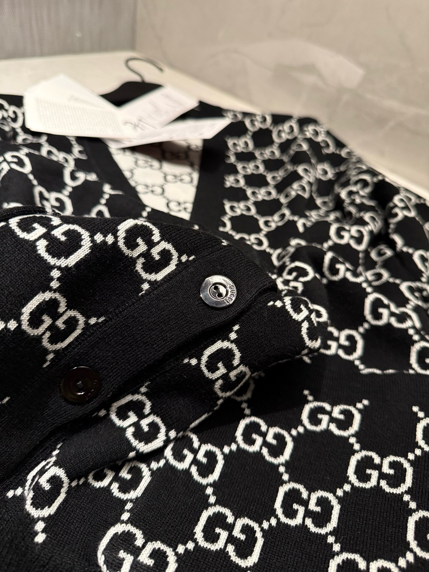 Gucci 구찌 GG 로고 자카드 가디건 34