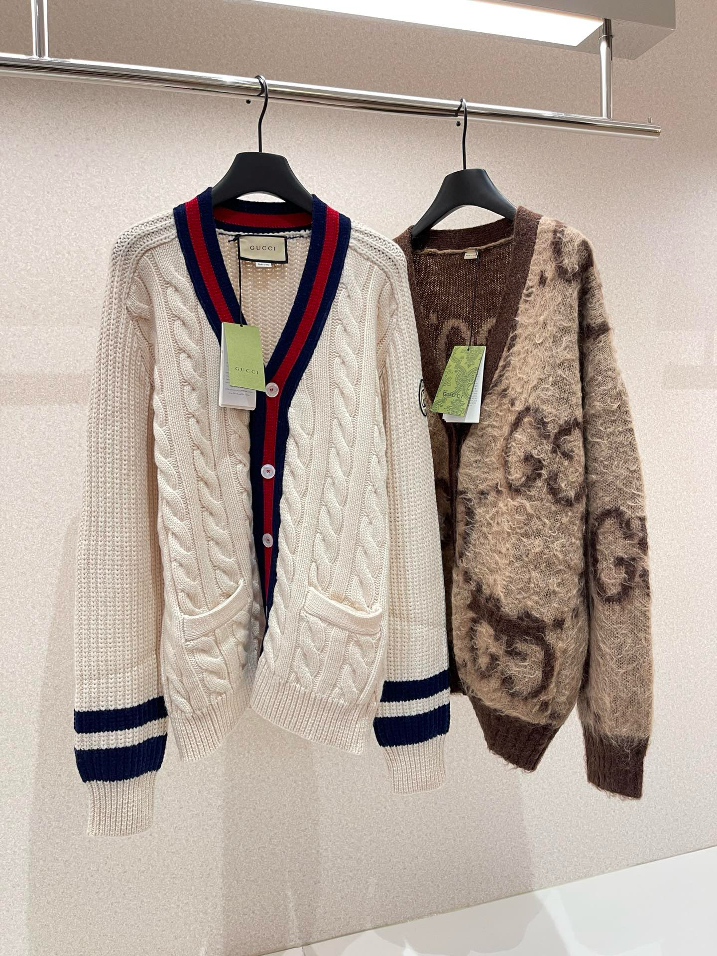 Gucci 구찌 케이블 니트 배색 가디건 11