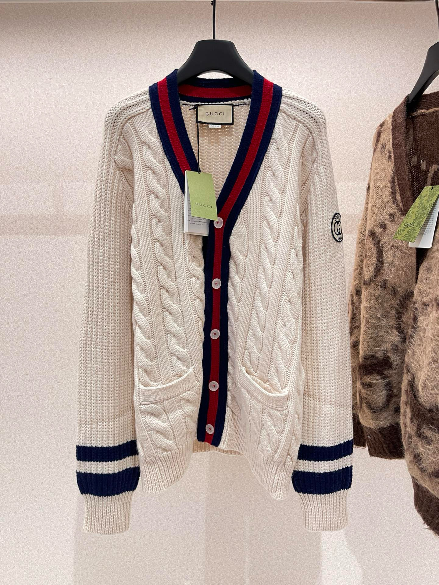 Gucci 구찌 케이블 니트 배색 가디건 12