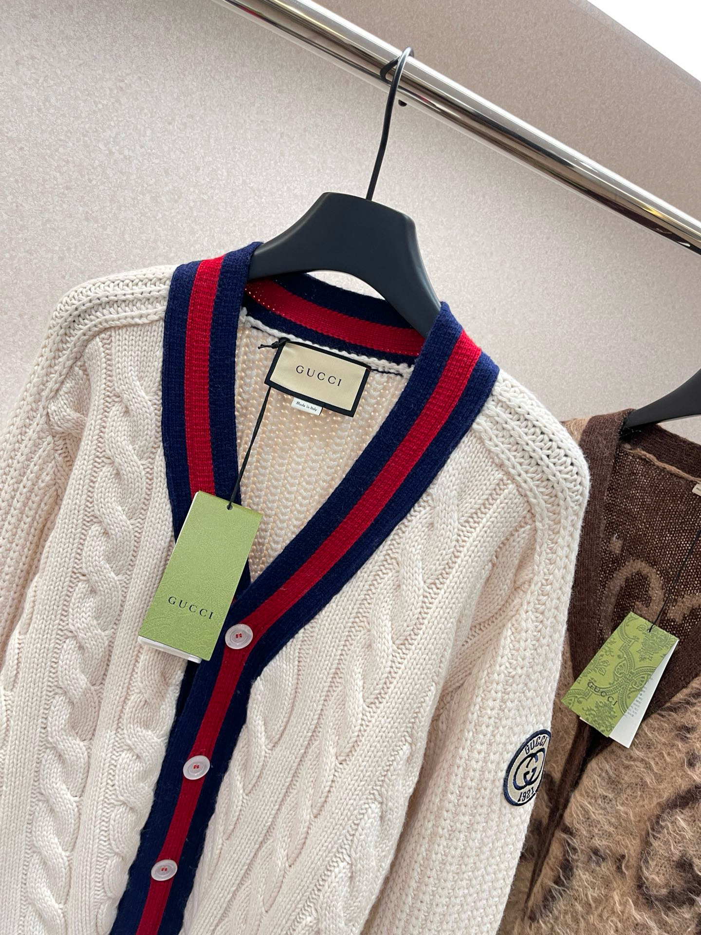Gucci 구찌 케이블 니트 배색 가디건 13