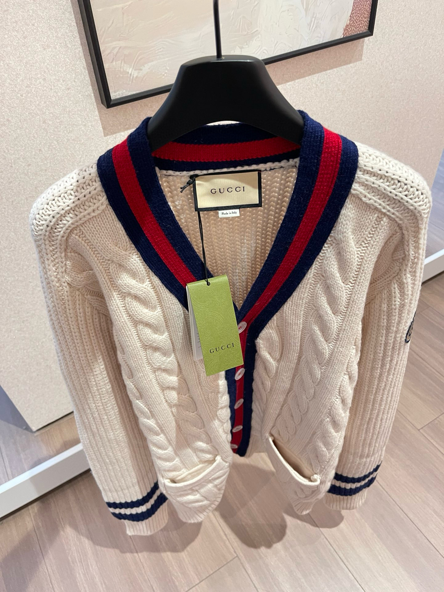 Gucci 구찌 케이블 니트 배색 가디건 29