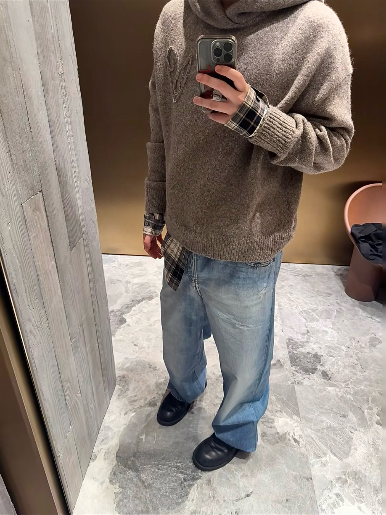 Acne Studios 아크네 스튜디오 남녀공용 레이어드 후드 니트 5