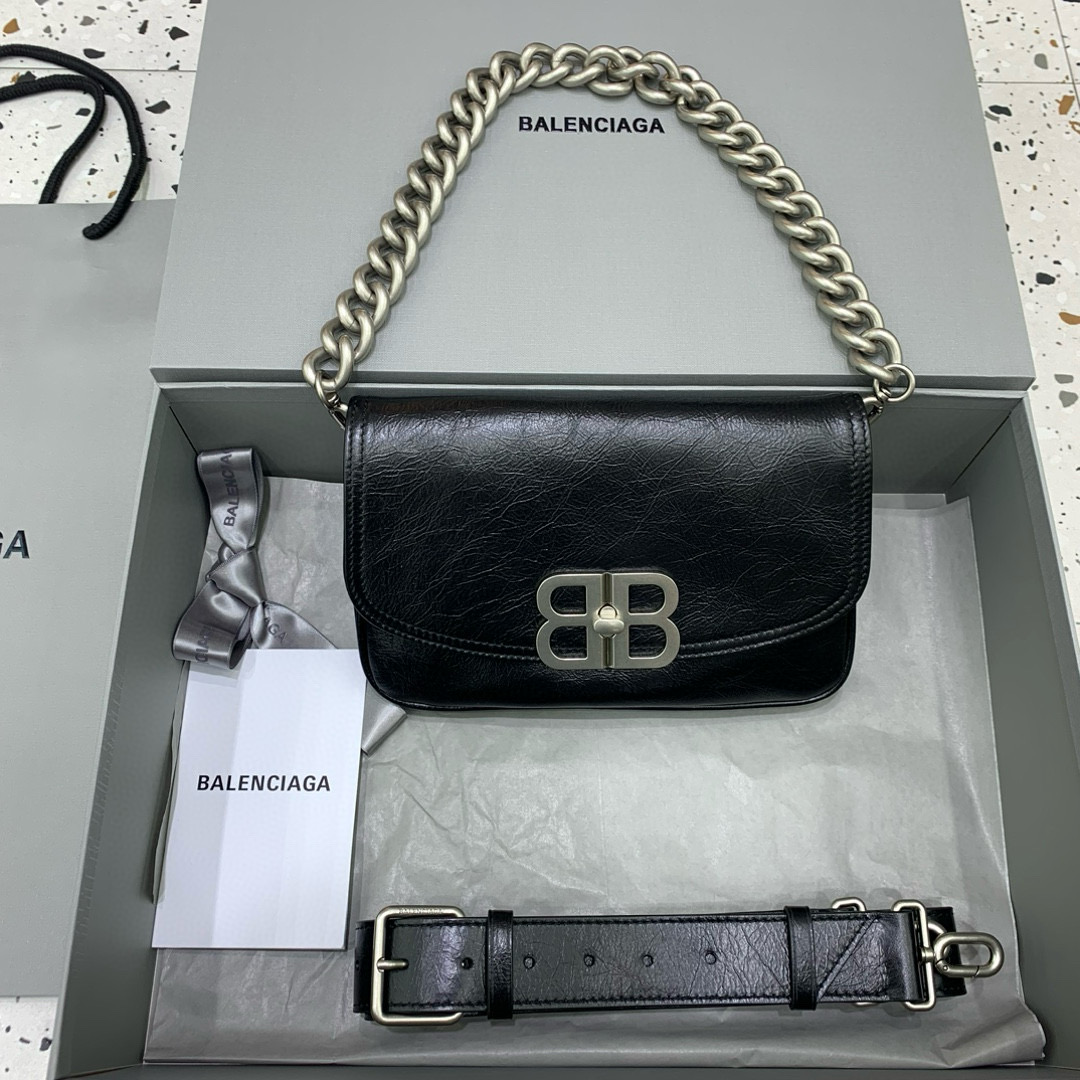 Balenciaga 발렌시아가 BB 소프트 체인 숄더백 스몰 블랙 1