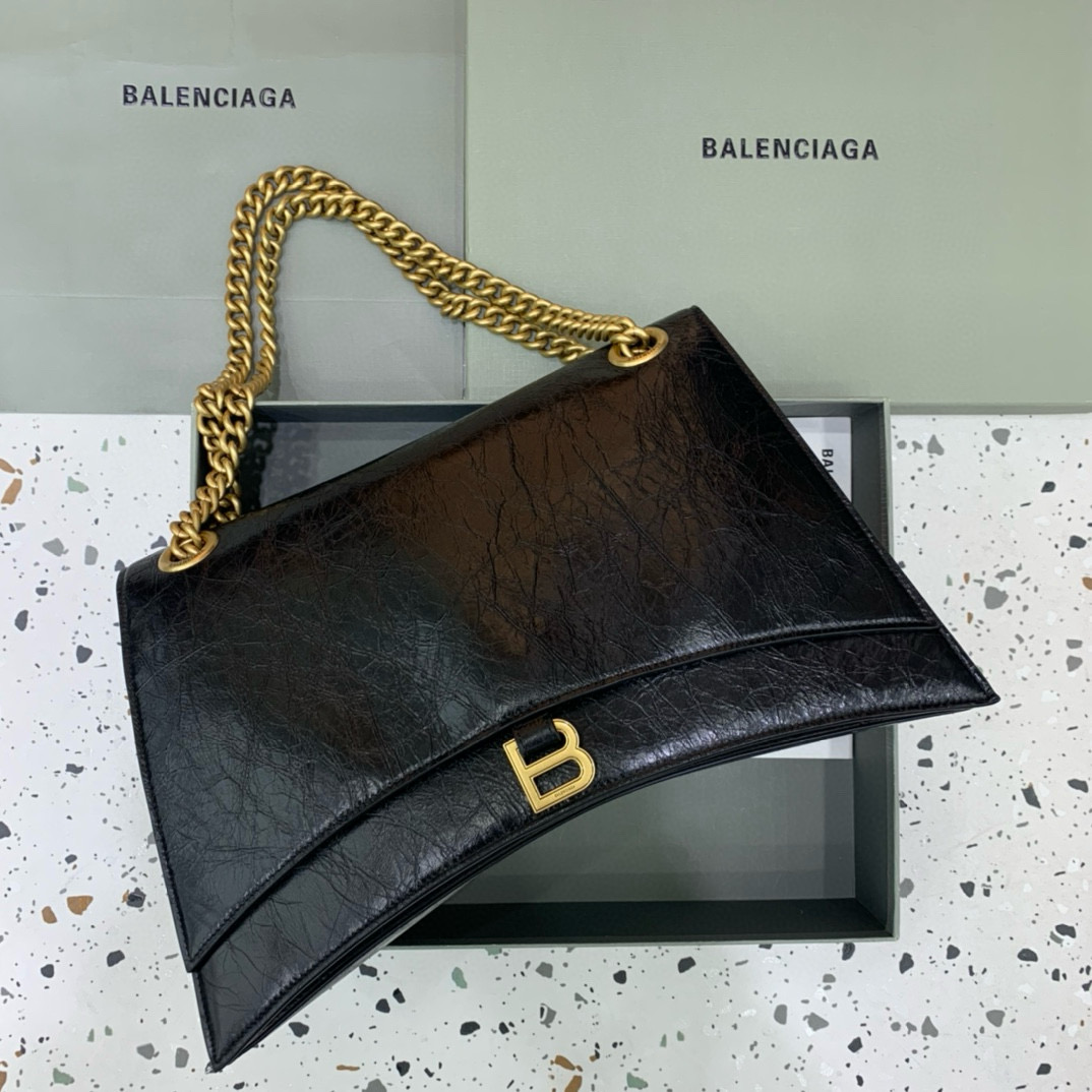 Balenciaga 발렌시아가 크러쉬 체인 숄더백 블랙 라지 4