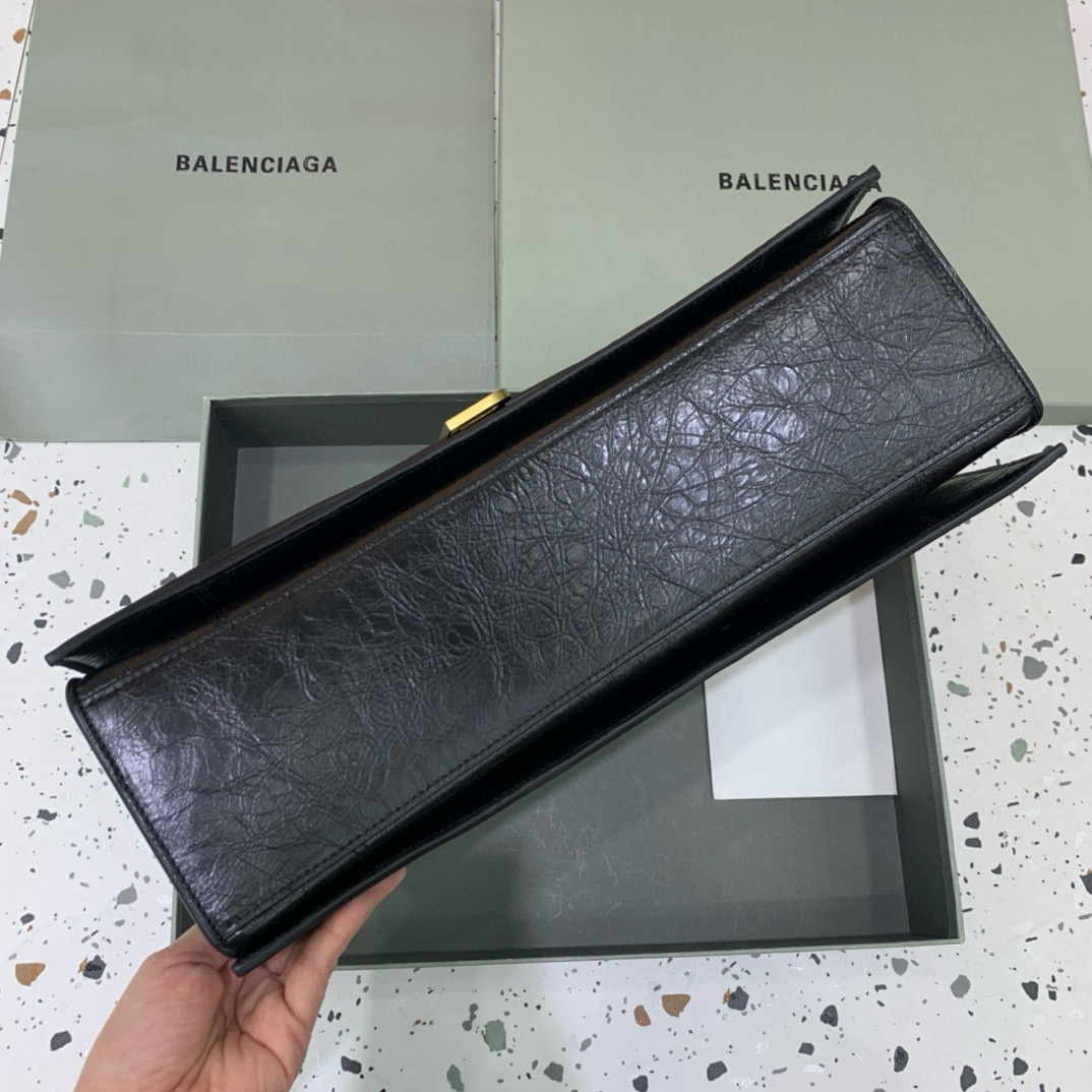 Balenciaga 발렌시아가 크러쉬 체인 숄더백 블랙 라지 7