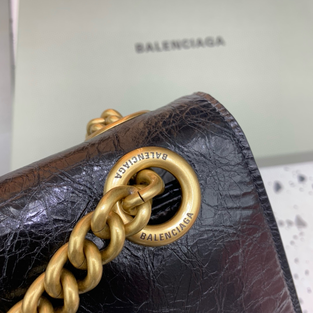 Balenciaga 발렌시아가 크러쉬 체인 숄더백 블랙 라지 9