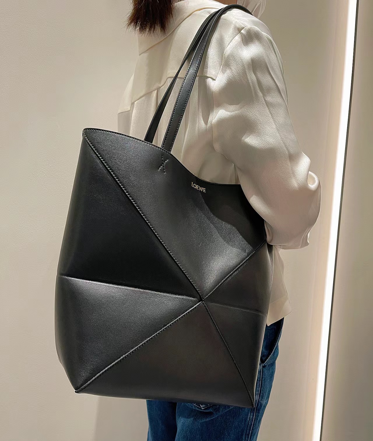 Loewe 로에베 퍼즐 폴드 대형 토트백 블랙 1