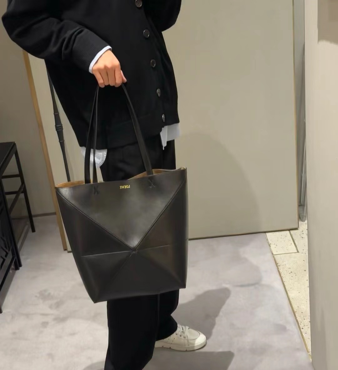 Loewe 로에베 퍼즐 폴드 대형 토트백 블랙 6