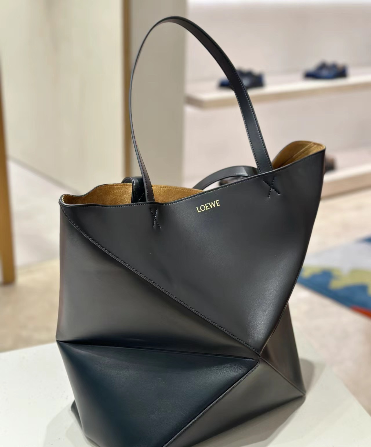 Loewe 로에베 퍼즐 폴드 대형 토트백 블랙 9