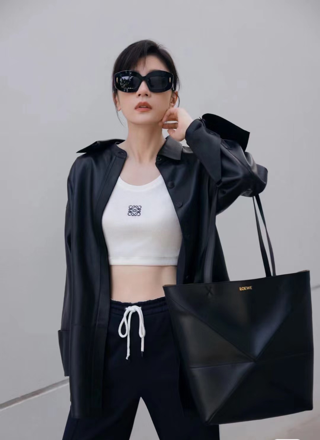 Loewe 로에베 퍼즐 폴드 대형 토트백 블랙 10