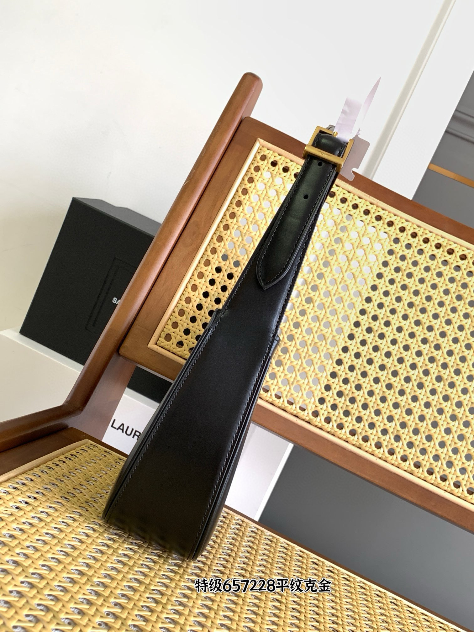 SAINT LAURENT LE 5 À 7 악어가죽 패턴 블랙 숄더백 14