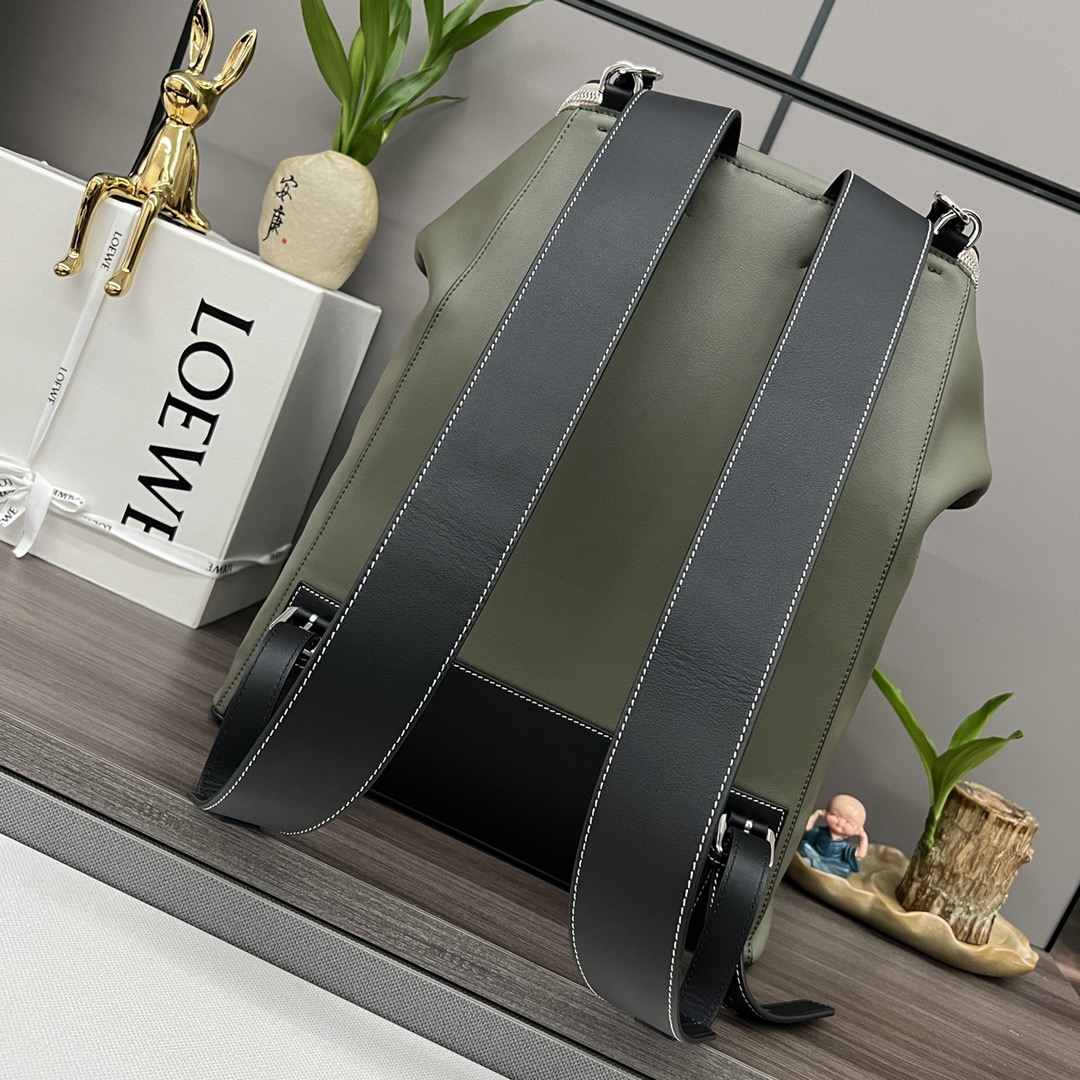 Loewe 로에베 고야 백팩 그린 배색 가죽 백팩 14