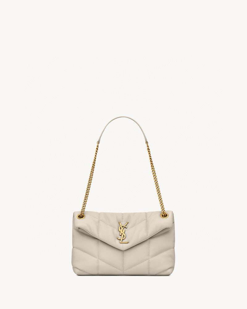 SAINT LAURENT PUFFER 소형 양가죽 숄더백 10