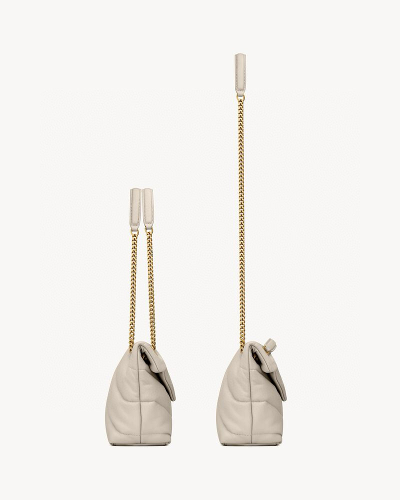 SAINT LAURENT PUFFER 소형 양가죽 숄더백 12