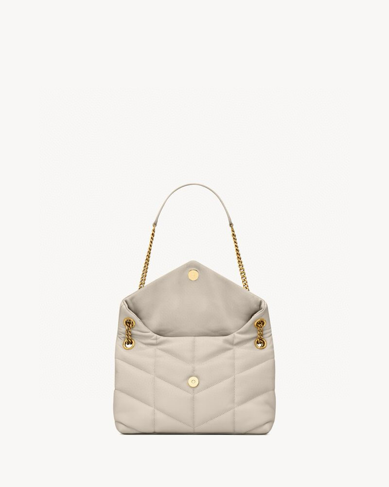 SAINT LAURENT PUFFER 소형 양가죽 숄더백 13