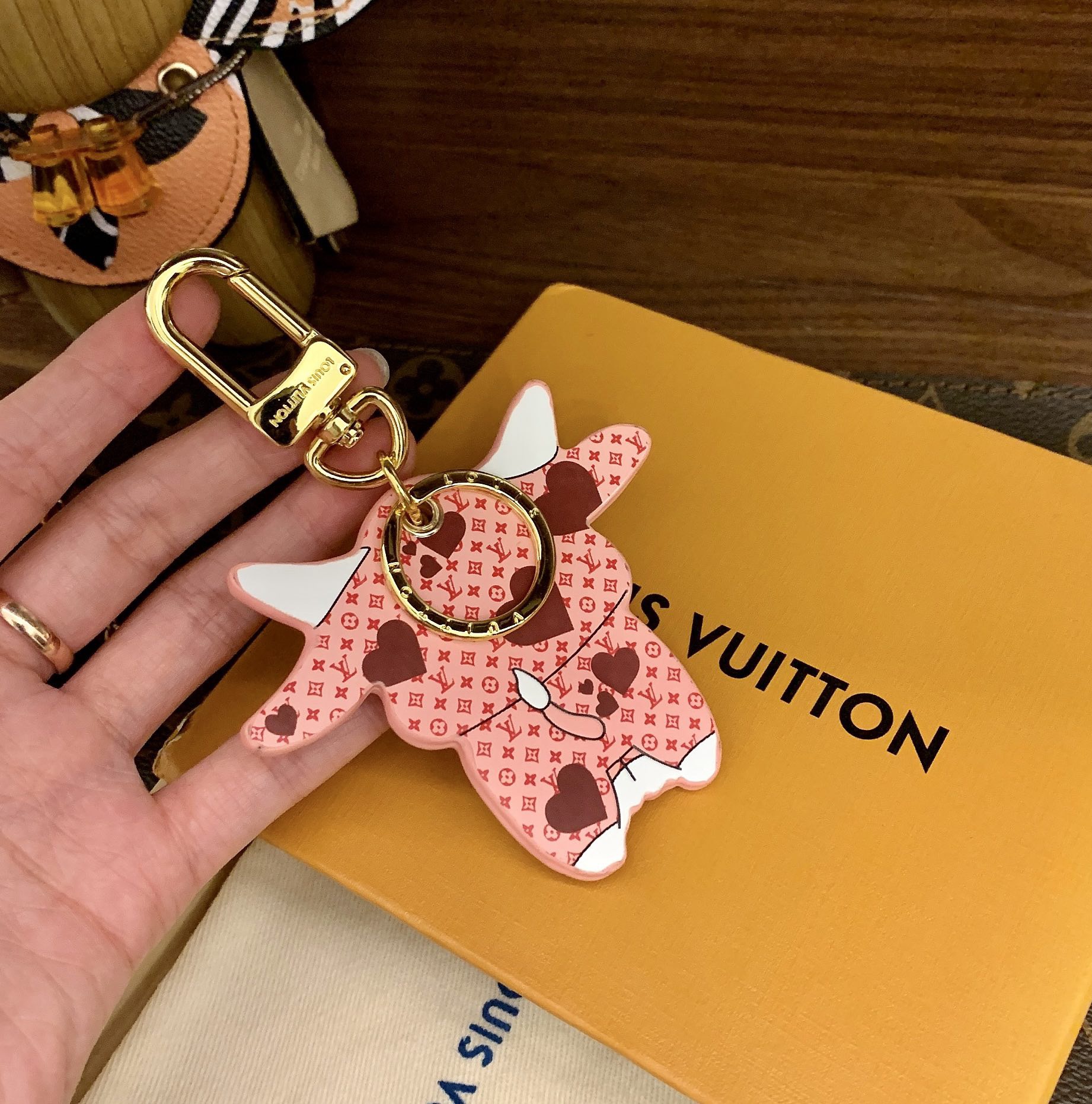 Louis Vuitton 루이비통 로데오 소 가죽 키링 참 4