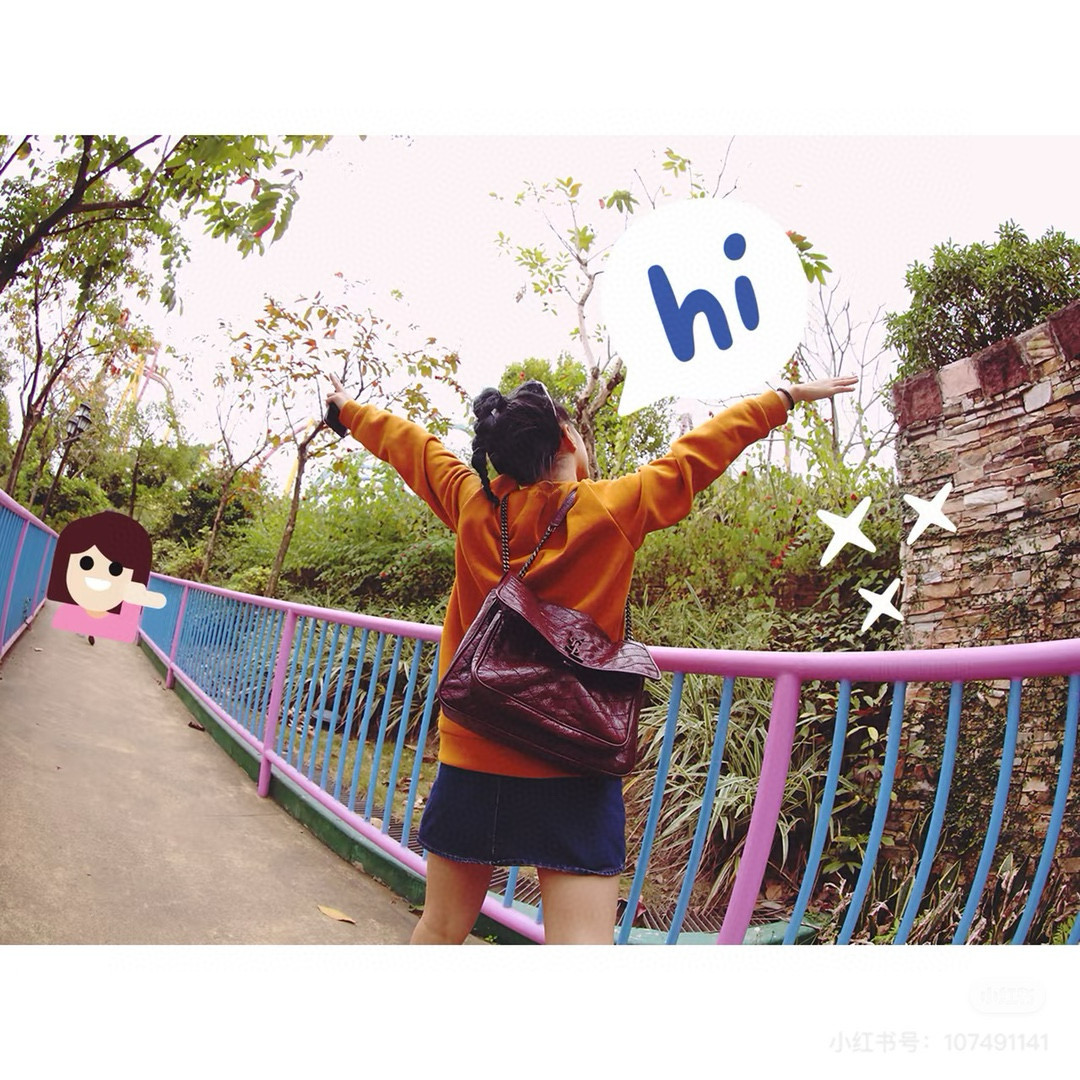 Saint Laurent NIKI 중사이즈 빈티지 레더 체인 숄더백 와인레드 2