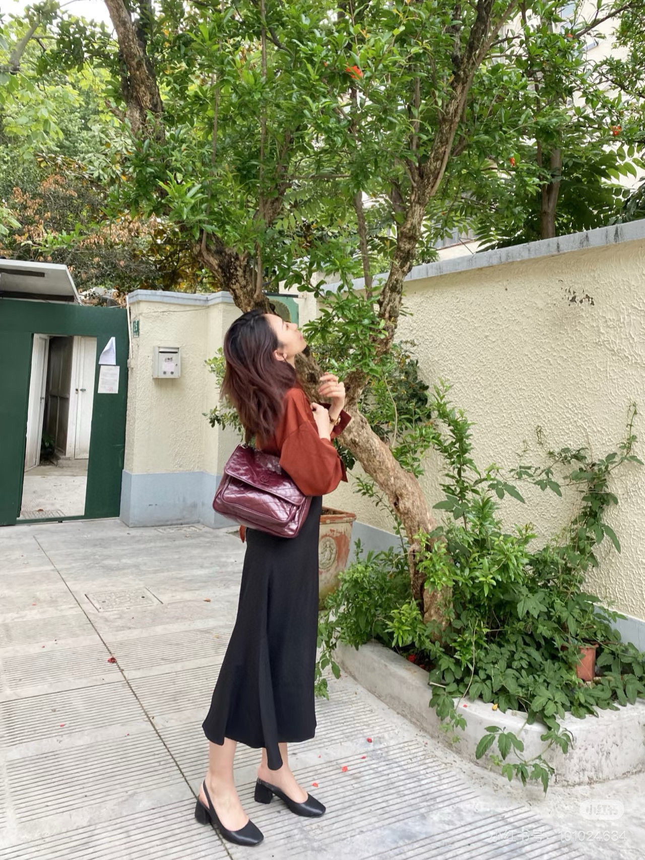 Saint Laurent NIKI 중사이즈 빈티지 레더 체인 숄더백 와인레드 5