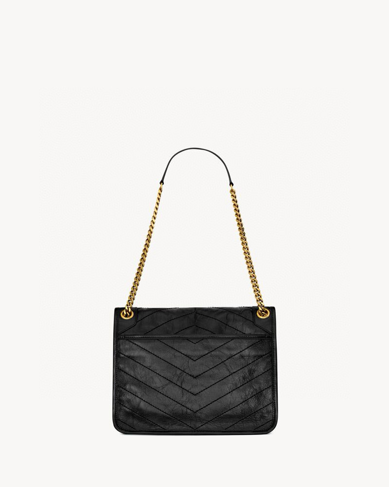 Saint Laurent 생로랑 니키 미디움 빈티지 레더 숄더백 12