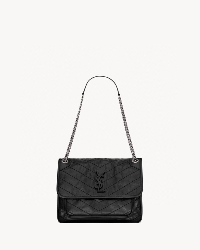Saint Laurent Niki 중사이즈 빈티지 레더 숄더백 11