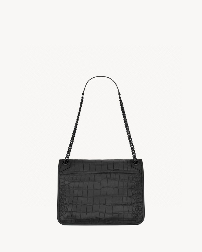 Saint Laurent NIKI 중형 악어 엠보싱 가죽 숄더백 3