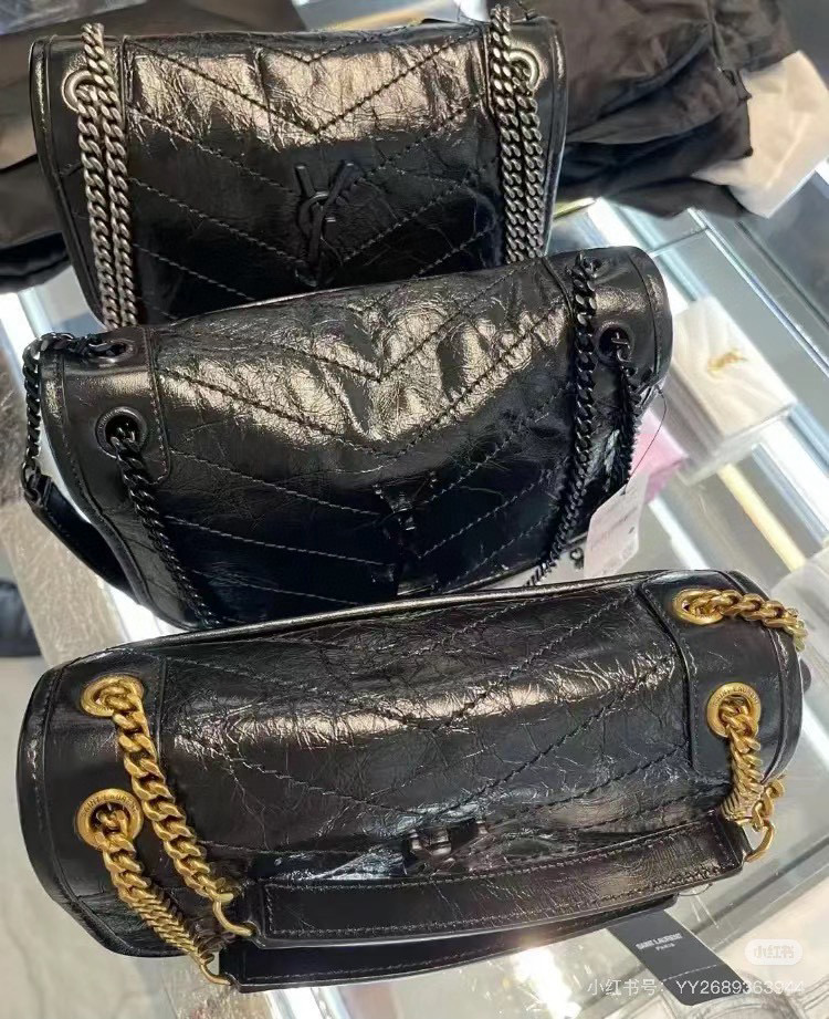 Saint Laurent NIKI 중형 빈티지 레더 숄더백 1