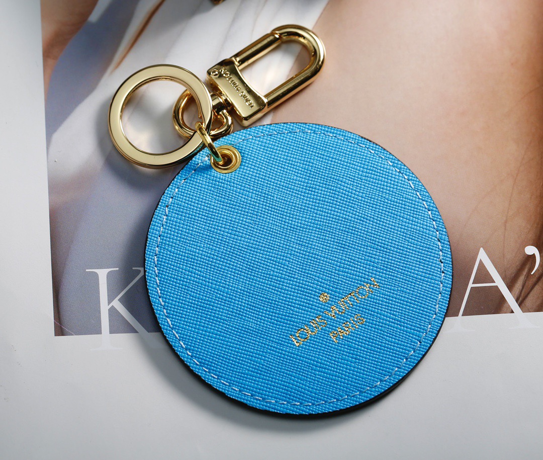 Louis Vuitton 루이비통 태양꽃 개구리 일러스트 라운드 가죽 키링 2
