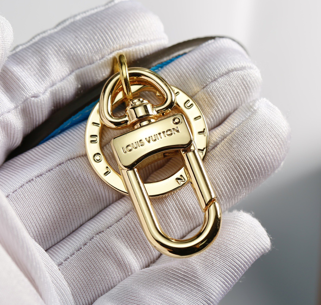 Louis Vuitton 루이비통 태양꽃 개구리 일러스트 라운드 가죽 키링 3