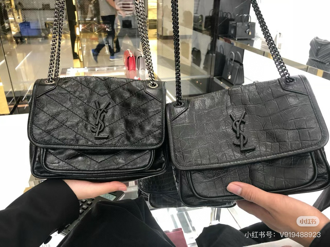 Saint Laurent Niki Baby 니키 베이비 악어엠보 가죽 체인백 1