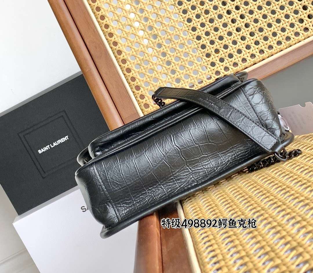 Saint Laurent Niki Baby 니키 베이비 악어엠보 가죽 체인백 13