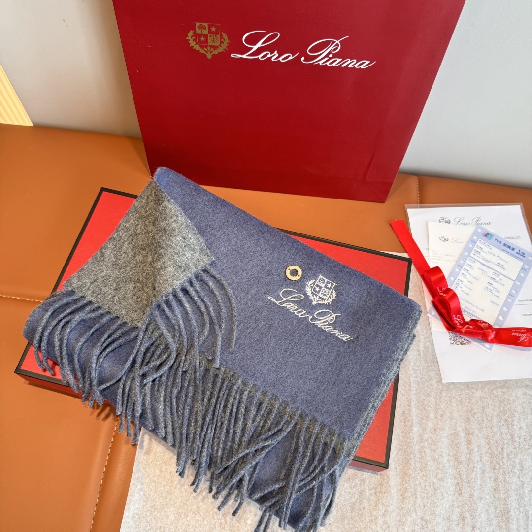 Loro Piana 노悠爾雅 양면 울 머플러 4