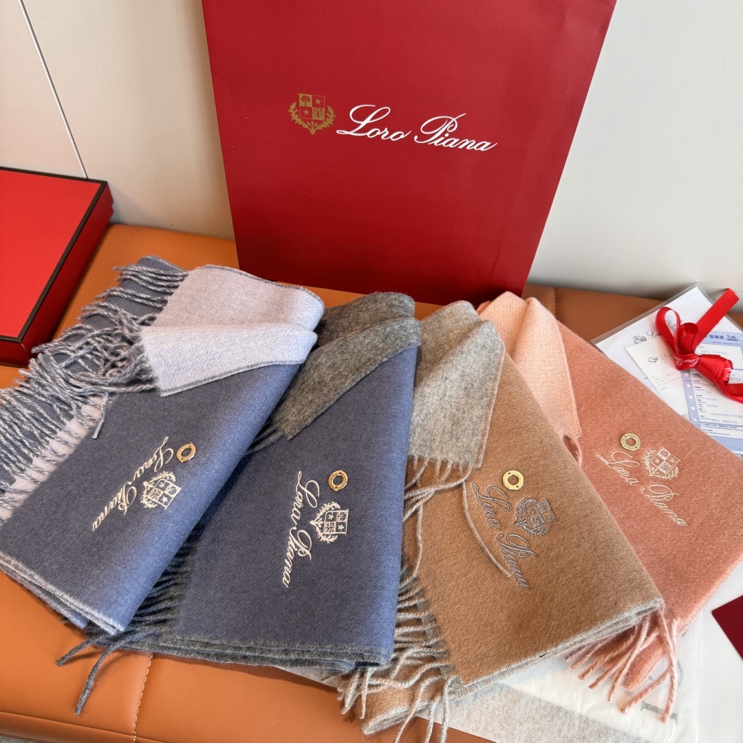 Loro Piana 노悠爾雅 양면 울 머플러 5