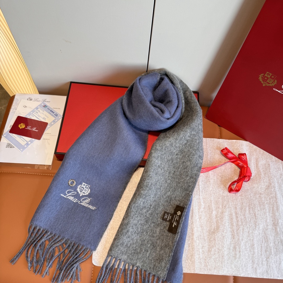 Loro Piana 노悠爾雅 양면 울 머플러 6