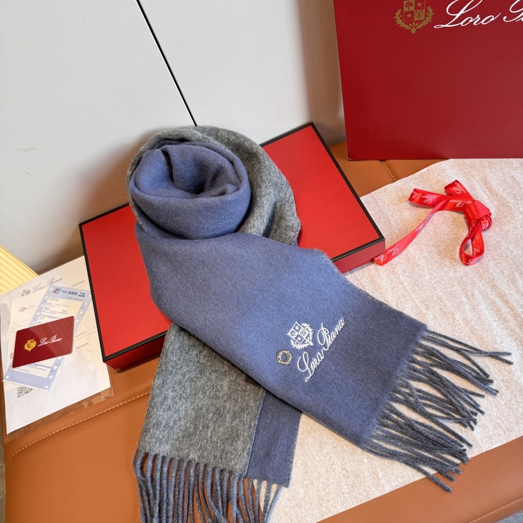 Loro Piana 노悠爾雅 양면 울 머플러 7