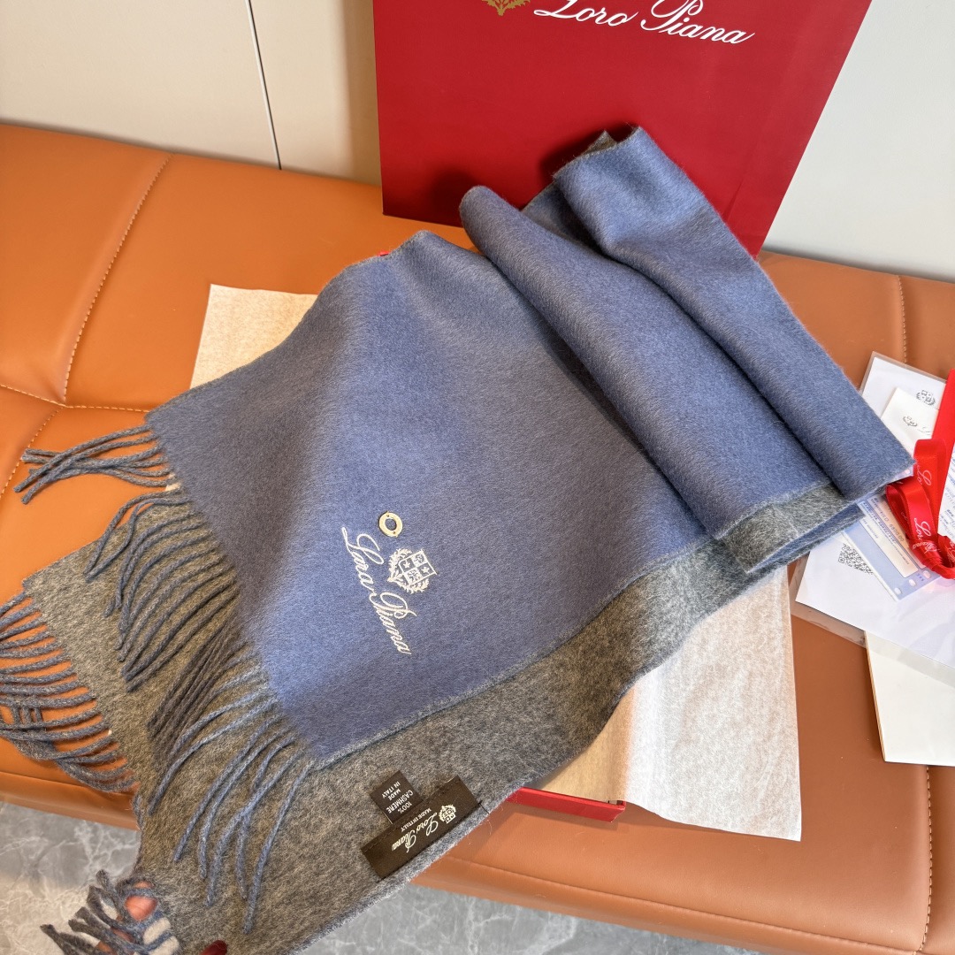 Loro Piana 노悠爾雅 양면 울 머플러 9