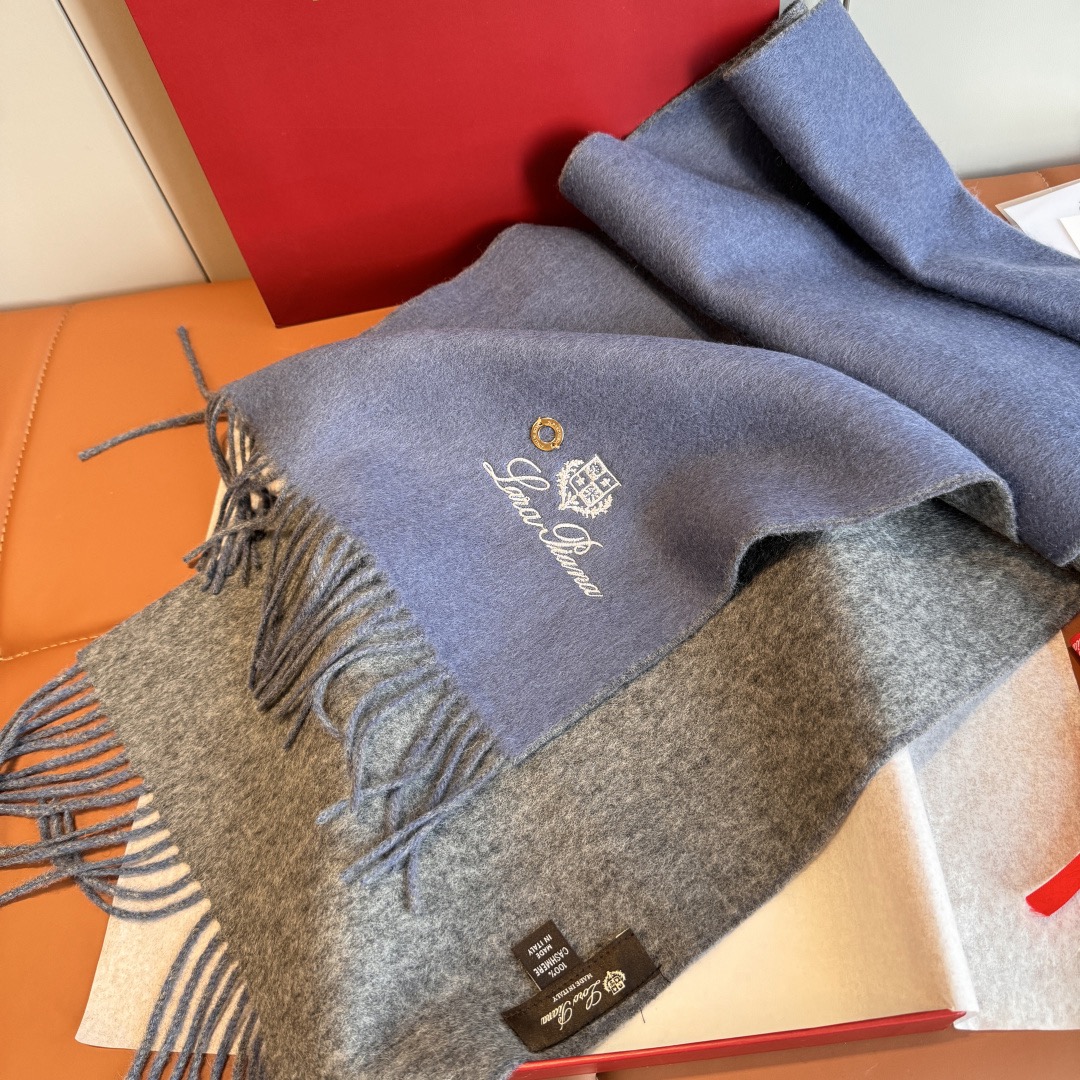 Loro Piana 노悠爾雅 양면 울 머플러 10