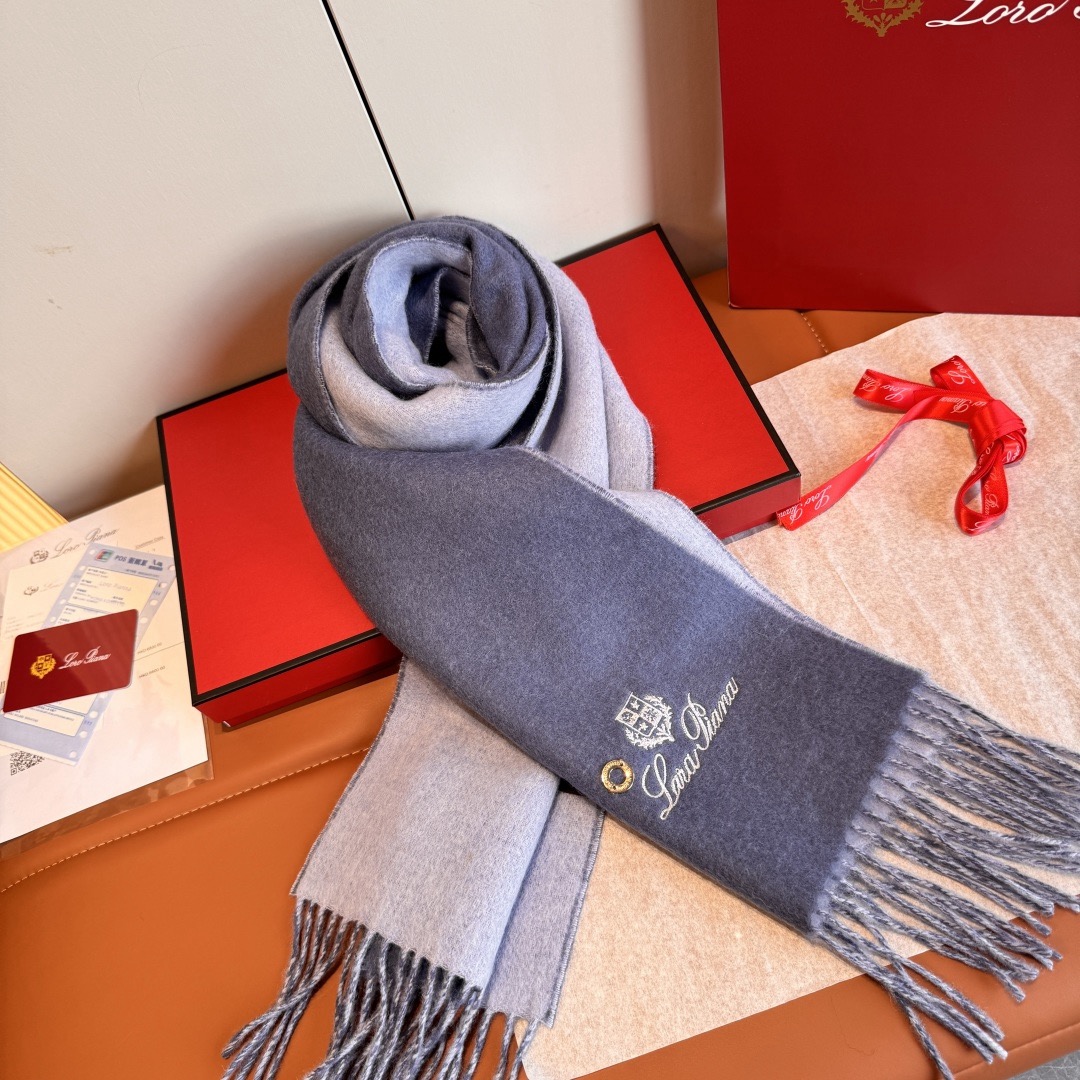 Loro Piana 노悠爾雅 양면 울 머플러 6