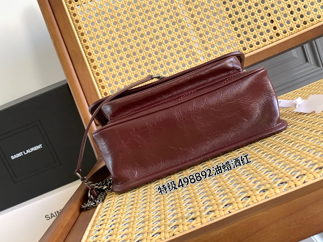 Saint Laurent Niki Baby 니키 베이비 니키 베이비 악어엠보 소가죽 체인백 와인레드 6