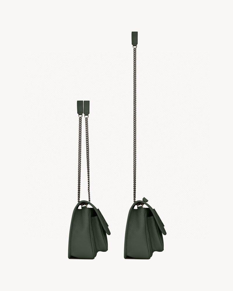 Saint Laurent Niki Baby 니키 베이비 먹색 그린 엠보 가죽 체인백 13