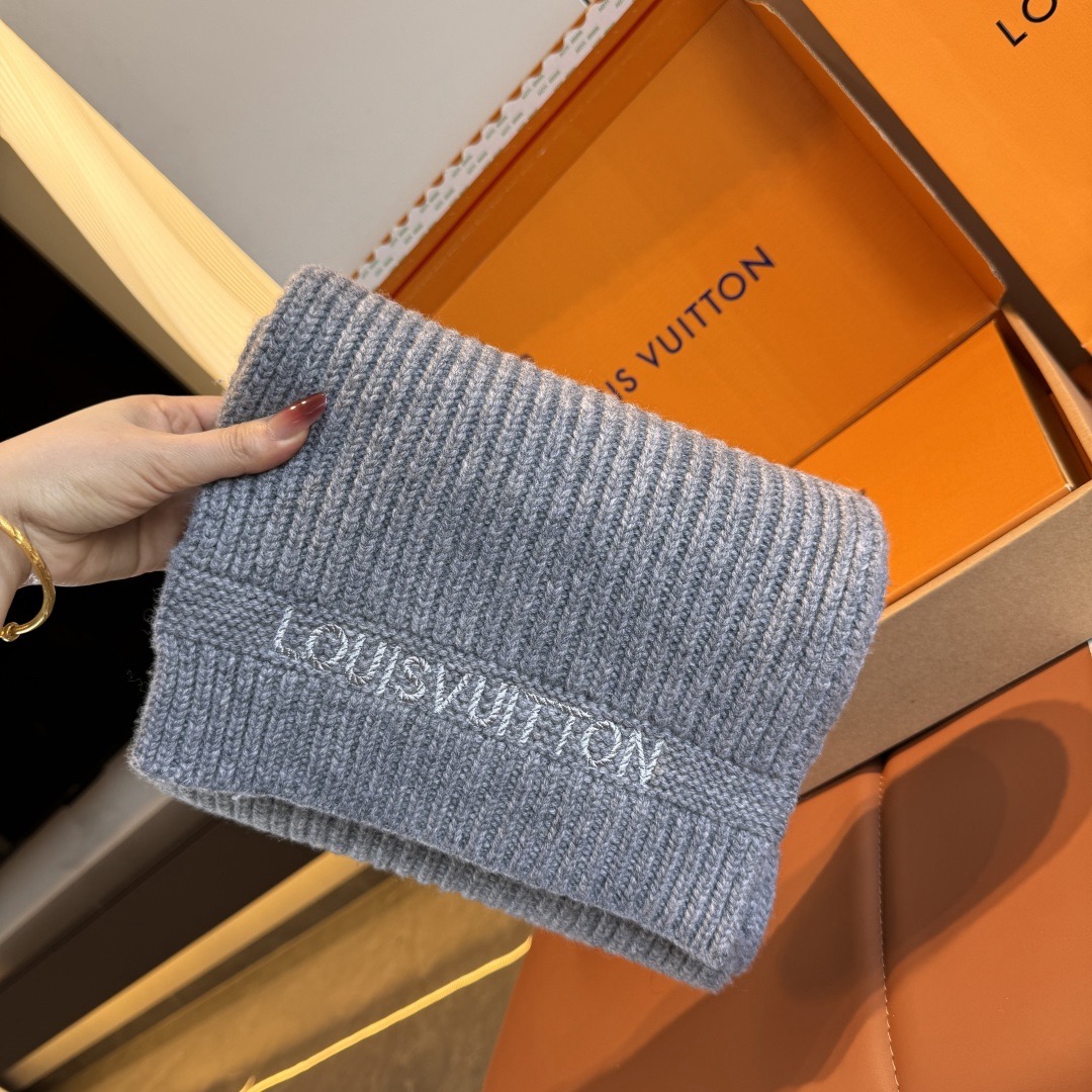 Louis Vuitton 루이비통 로고 울 니트 머플러 2